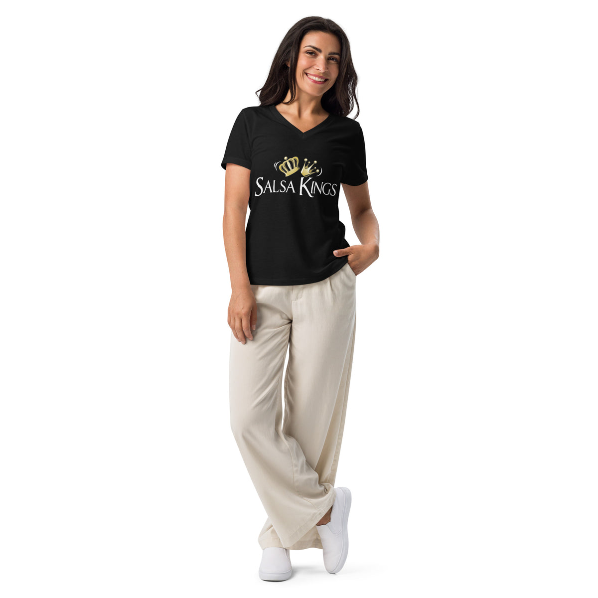 Salsa Kings Woman's Relaxed V-neck T-shirt – My Dance Shirts