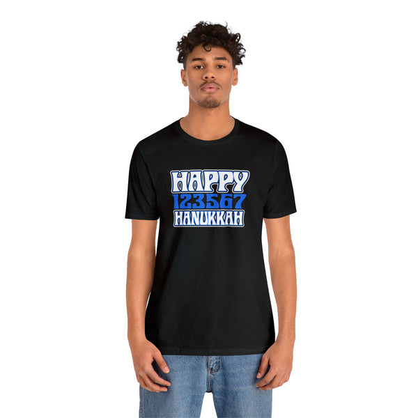 Happy 123567 Hanukkah Unisex Jersey Short Sleeve Tee