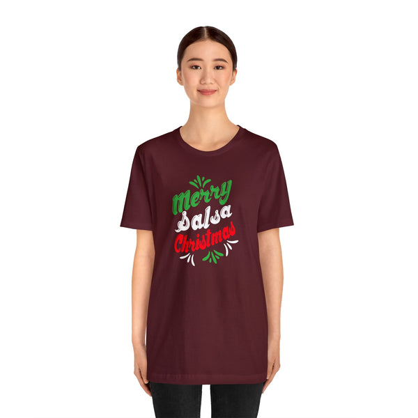 Merry Salsa Christmas Unisex Jersey Short Sleeve Tee