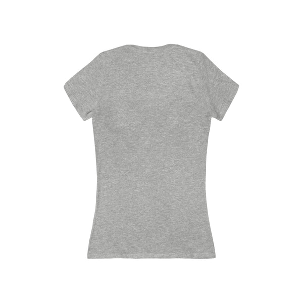 Woman's 'Salsa Silhouette Black' Fitted V-Neck