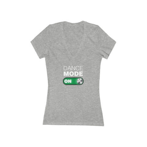 Woman's 'Dance Mode ON' Fitted V-Neck