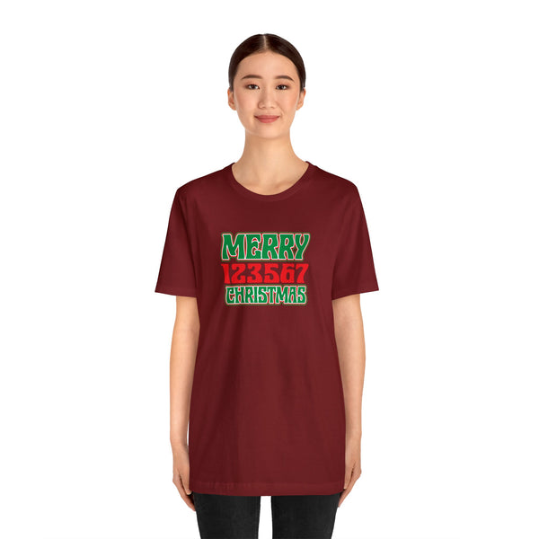 Merry 123567 Christmas Unisex Jersey Short Sleeve Tee