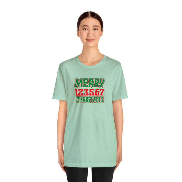 Merry 123567 Christmas Unisex Jersey Short Sleeve Tee