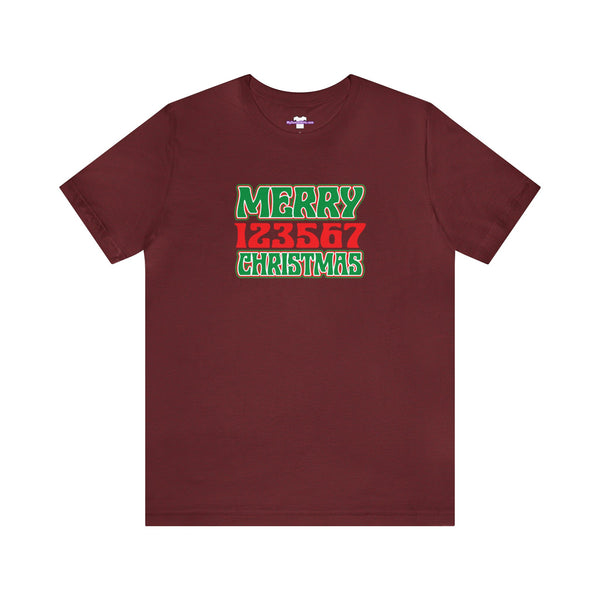 Merry 123567 Christmas Unisex Jersey Short Sleeve Tee