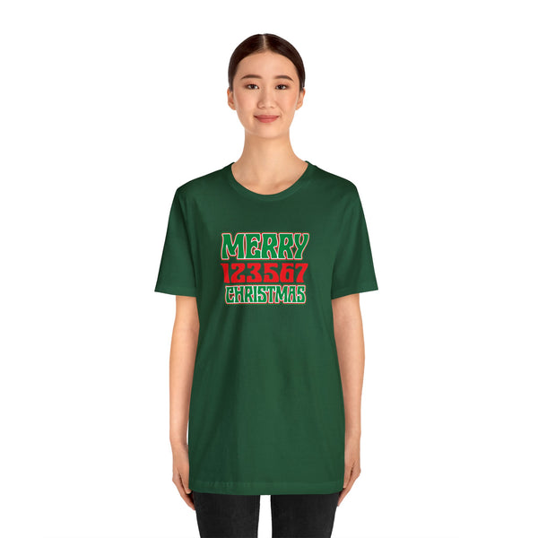 Merry 123567 Christmas Unisex Jersey Short Sleeve Tee