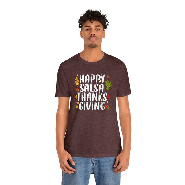 Happy Salsa Thanksgiving Unisex Jersey Short Sleeve Tee