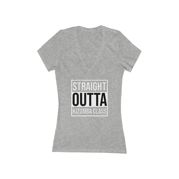 Woman's 'Straight Outta Kizomba Class' Fitted V-Neck