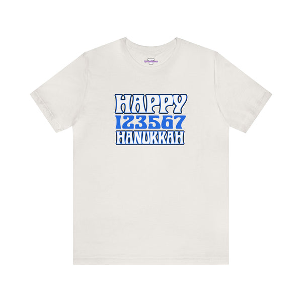 Happy 123567 Hanukkah Unisex Jersey Short Sleeve Tee