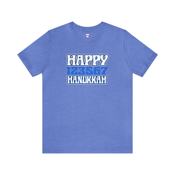 Happy 123567 Hanukkah Unisex Jersey Short Sleeve Tee