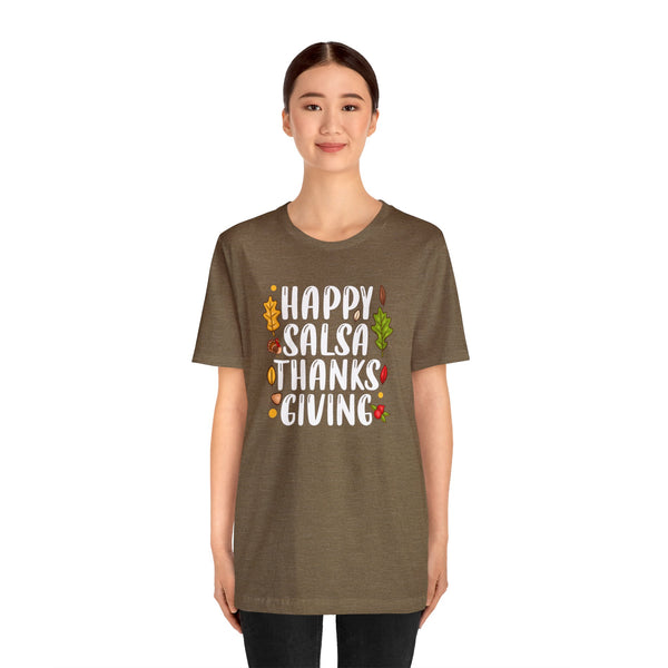 Happy Salsa Thanksgiving Unisex Jersey Short Sleeve Tee