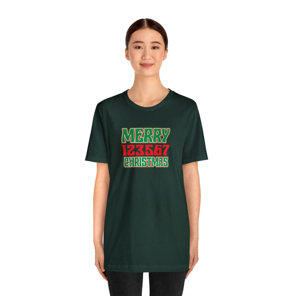 Merry 123567 Christmas Unisex Jersey Short Sleeve Tee