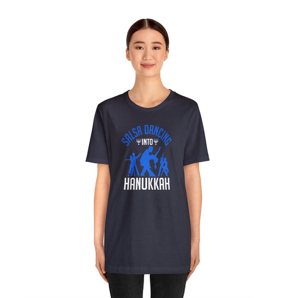 Salsa into Hanukkah Unisex Jersey Short Sleeve Tee