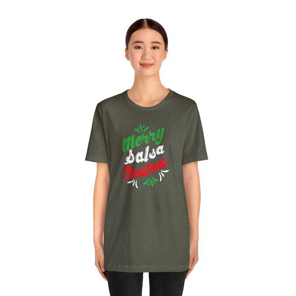 Merry Salsa Christmas Unisex Jersey Short Sleeve Tee