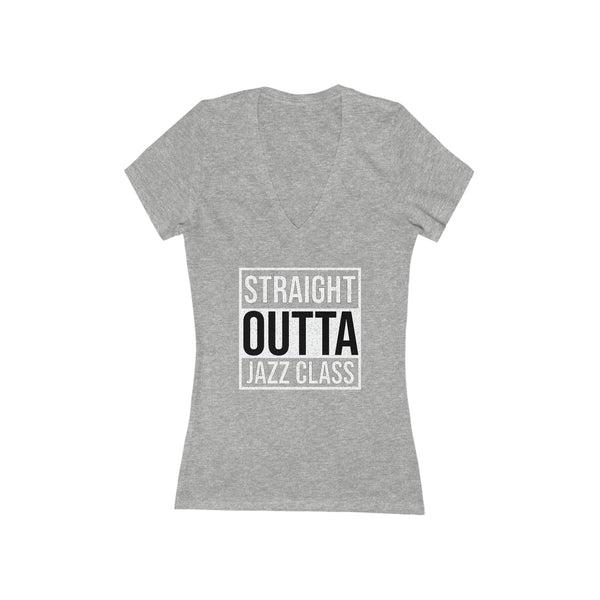 Woman's 'Straight Outta Ballet Class' Fitted V-Neck