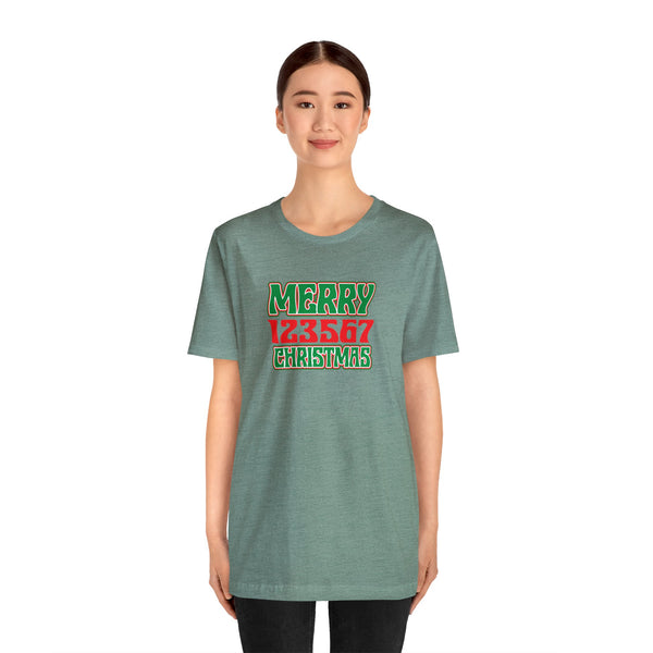 Merry 123567 Christmas Unisex Jersey Short Sleeve Tee