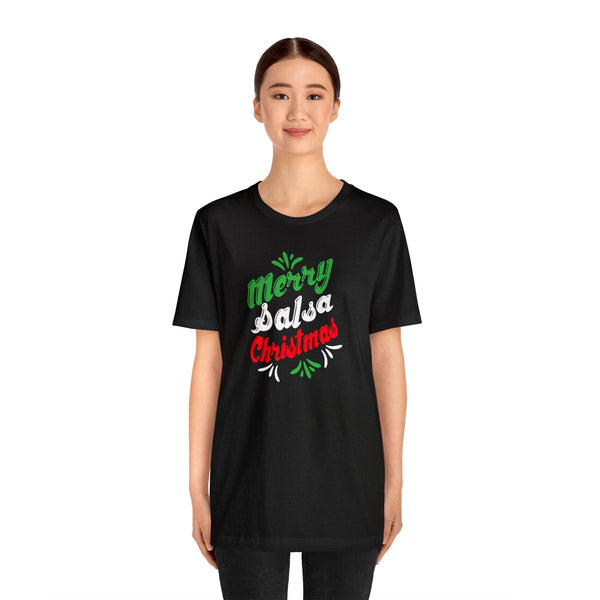 Merry Salsa Christmas Unisex Jersey Short Sleeve Tee