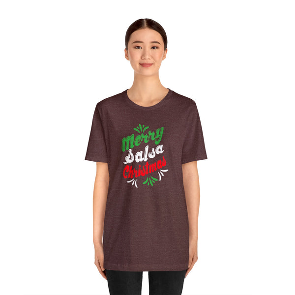 Merry Salsa Christmas Unisex Jersey Short Sleeve Tee