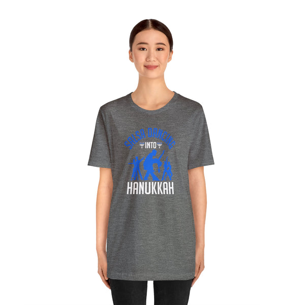 Salsa into Hanukkah Unisex Jersey Short Sleeve Tee