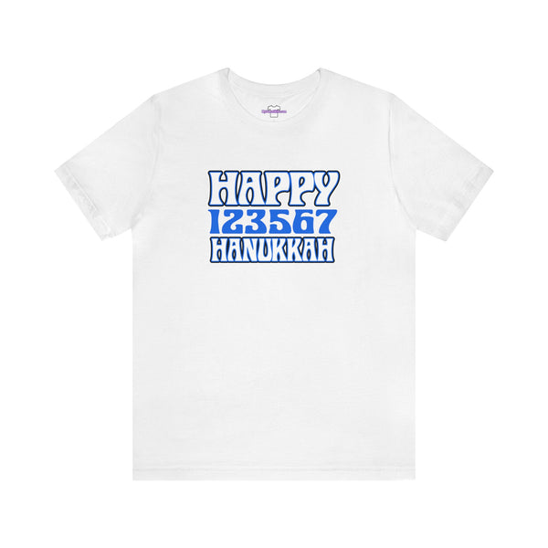 Happy 123567 Hanukkah Unisex Jersey Short Sleeve Tee