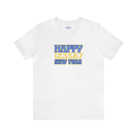 Happy 123567 New Year Unisex Jersey Short Sleeve Tee