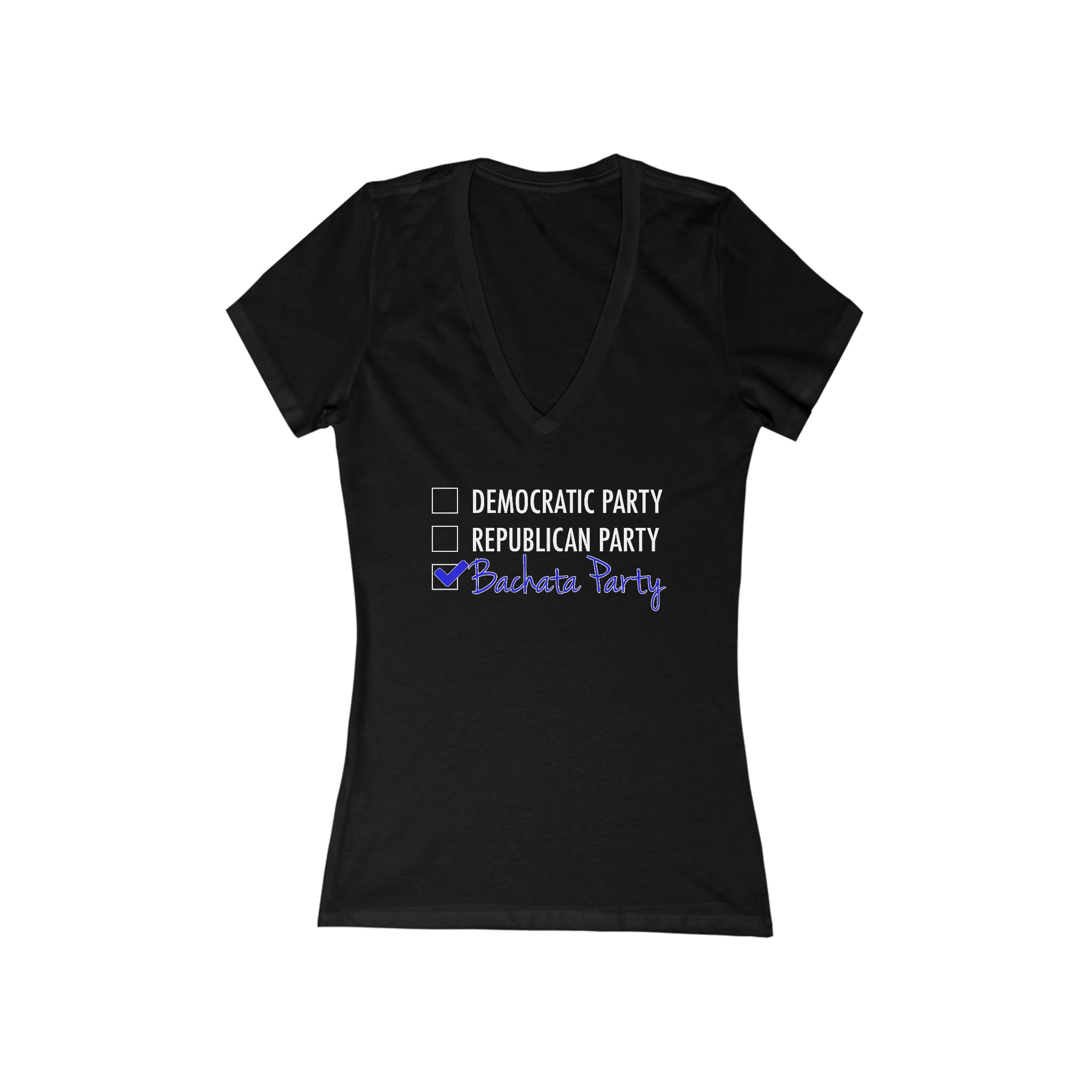 Woman's 'Bachata Political Party' Fitted V-Neck