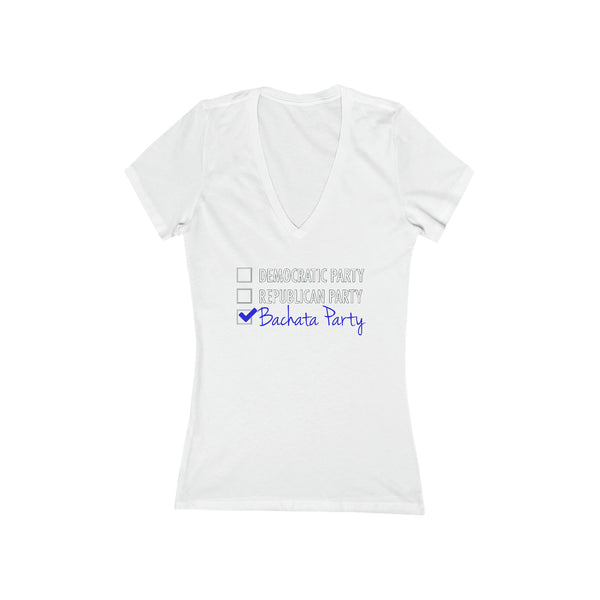 Woman's 'Bachata Political Party' Fitted V-Neck