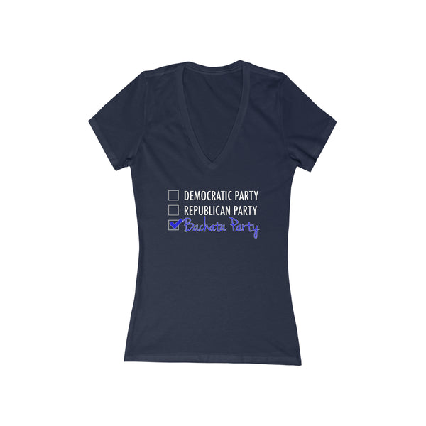 Woman's 'Bachata Political Party' Fitted V-Neck