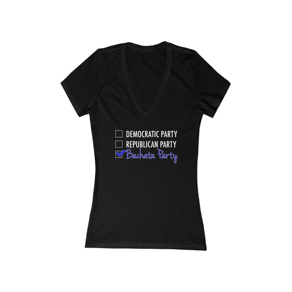 Woman's 'Bachata Political Party' Fitted V-Neck