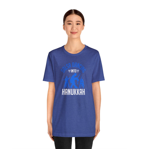 Salsa into Hanukkah Unisex Jersey Short Sleeve Tee