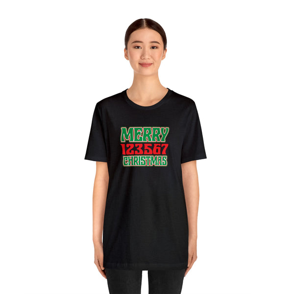 Merry 123567 Christmas Unisex Jersey Short Sleeve Tee