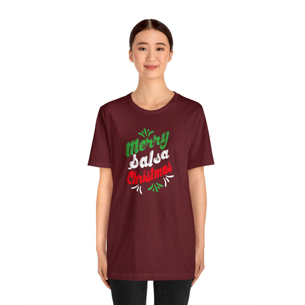 Merry Salsa Christmas Unisex Jersey Short Sleeve Tee