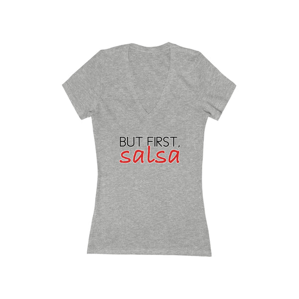 But First, Salsa Woman's V-Neck Tee