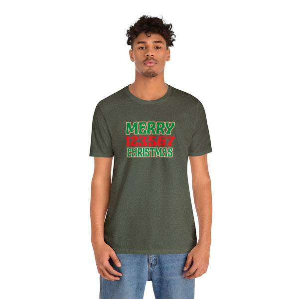 Merry 123567 Christmas Unisex Jersey Short Sleeve Tee