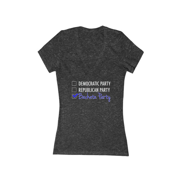 Woman's 'Bachata Political Party' Fitted V-Neck