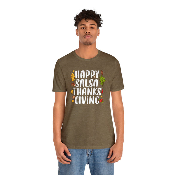 Happy Salsa Thanksgiving Unisex Jersey Short Sleeve Tee