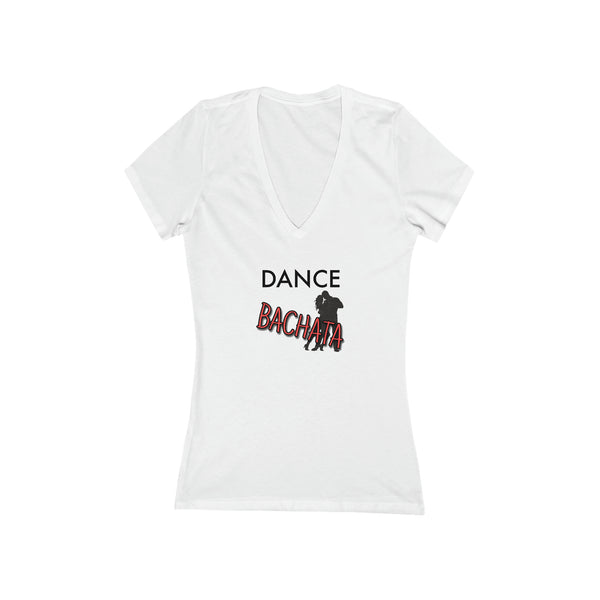 Woman's 'Dance Bachata' Fitted V-Neck