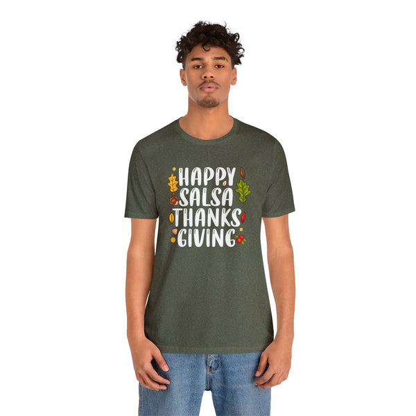 Happy Salsa Thanksgiving Unisex Jersey Short Sleeve Tee