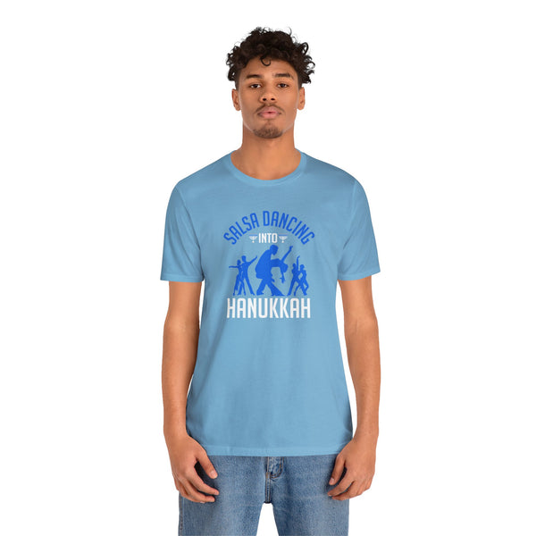 Salsa into Hanukkah Unisex Jersey Short Sleeve Tee