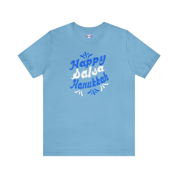 Happy Salsa Hanukkah Unisex Jersey Short Sleeve Tee