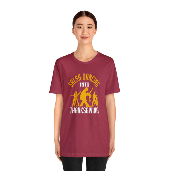 Salsa into Thanksgiving Unisex Jersey Short Sleeve Tee