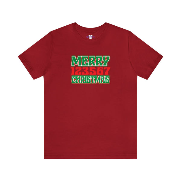 Merry 123567 Christmas Unisex Jersey Short Sleeve Tee