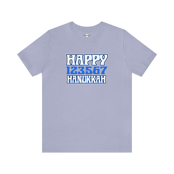 Happy 123567 Hanukkah Unisex Jersey Short Sleeve Tee