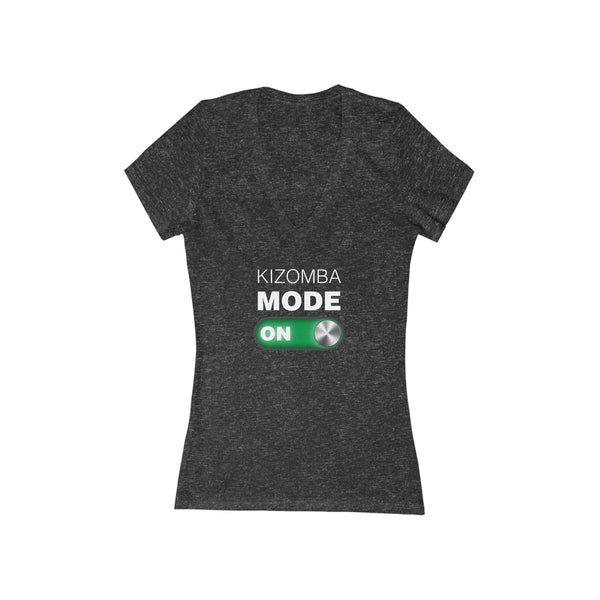 Woman's 'Kizomba Mode ON' Fitted V-Neck