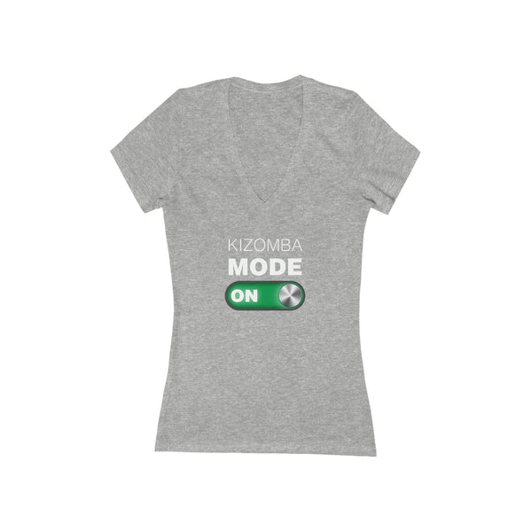 Woman's 'Kizomba Mode ON' Fitted V-Neck