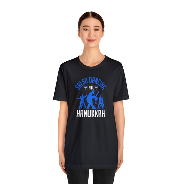 Salsa into Hanukkah Unisex Jersey Short Sleeve Tee