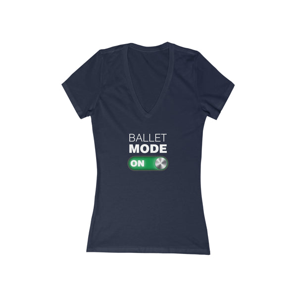 Woman's  'Ballet Mode ON' Fitted V-Neck