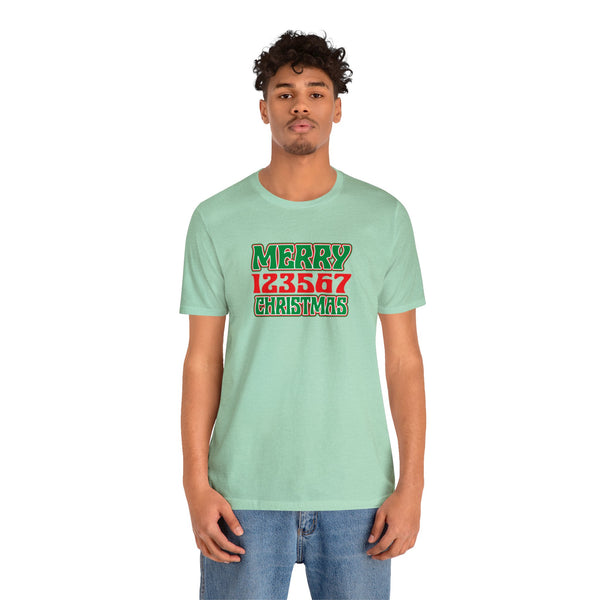 Merry 123567 Christmas Unisex Jersey Short Sleeve Tee