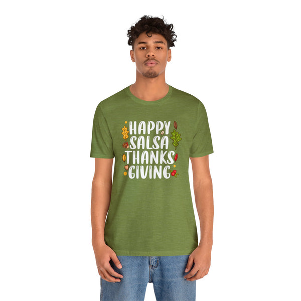 Happy Salsa Thanksgiving Unisex Jersey Short Sleeve Tee