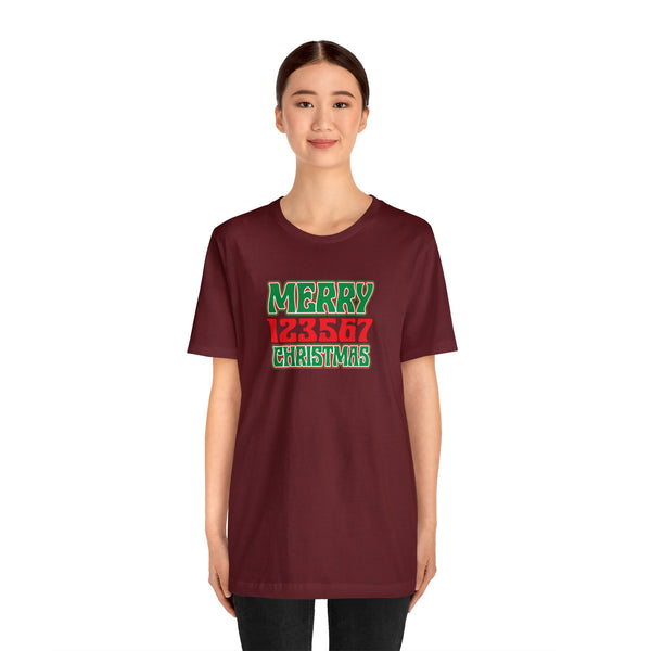 Merry 123567 Christmas Unisex Jersey Short Sleeve Tee