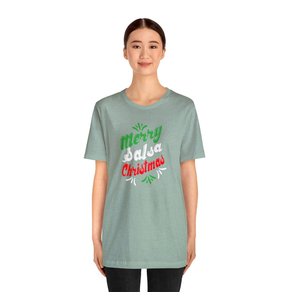 Merry Salsa Christmas Unisex Jersey Short Sleeve Tee